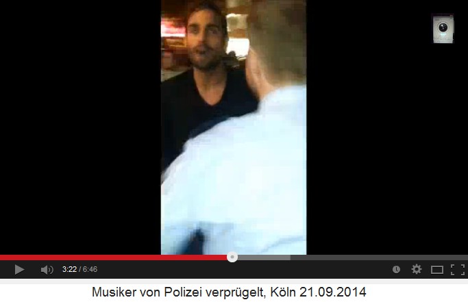 Provokateure aus dem Publikum
                              provozieren die Polizei zus�tzlich