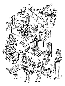 Pippi spielt mit Annika und Thomas das Spiel
                      "Nicht den Fussboden ber�hren