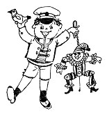 Bub mit Vogelpfeife und Hampelmann von
                      Pippi.