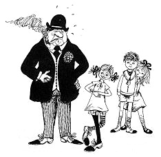 Der rauchende Bonze besucht Pippi Langstrumpf
                      und meint, er k�nne das Haus abreissen und ein
                      neues bauen