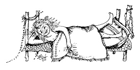 Pippi Langstrumpf im Bambus-Feldbett