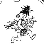 Eingeborenenkind mit Bananen