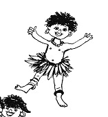 Eingeborenenkind mit offenen Armen