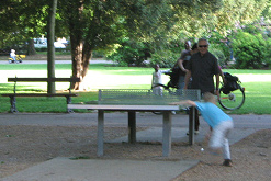 Playground with ping pong in the
                                  shadow of big trees, Sch�tzenmattpark,
                                  Basel