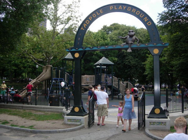 Entrance gate 05 of Tadpole Playground
                            in Boston, criminal "USA"
