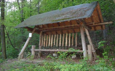 Music 01: dendrophone
                            in the Mill Valley (M�ltal), Germany