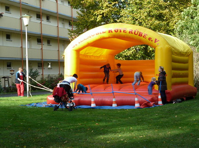 Playground party 11,
                            inflatable jumping castle, Motzberg, Kassel