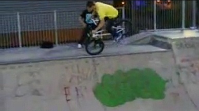 Skatepark 20: biking
                              with a turn of 180 degrees with flood
                              lights, Horfield District in Bristol,
                              England