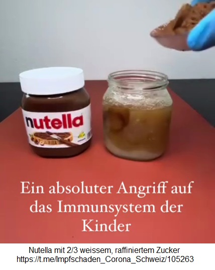 Abfallfood am 6.1.2025: Nutella mit 2/3
weissem raffiniertem Zucker Abfallfood am
6.1.2025: Nutella mit 2/3 weissem raffiniertem
Zucker