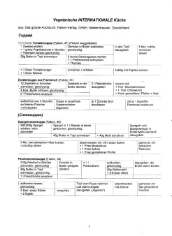 Vegetarisch Falken 01:
Suppen, Cremesuppen Vegetarisch Falken 01: Suppen,
Cremesuppen