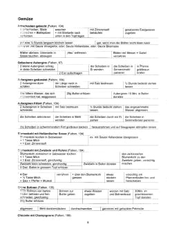 Vegetarisch Falken 08: Gemüse Vegetarisch Falken 08: Gemüse