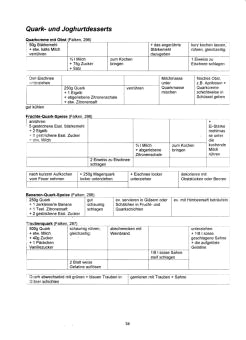 Vegetarisch Falken
34: Quarkdesserts, Jogurtdesserts Vegetarisch Falken 34: Quarkdesserts,
Jogurtdesserts