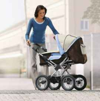 Kinderwagen: Das Kind sieht hier
                                  die stossende Person und hat immer
                                  Blickkontakt. Sp�ter kann das Kind
                                  aufsitzen und umherschauen und
                                  gleichzeitig immer Blickkontakt zur
                                  Mutter / zum Vater oder zu
                                  Geschwistern oder anderen Personen
                                  haben, die den Kinderwagen stossen