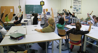 School class in group
                  formation