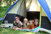 Camping is very
"exciting" for children Camping is very "exciting"
for children