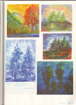 Tafel 56: Baumkunde 01: Bäume in
verschiedenen Jahreszeiten, in
Bienenwachsfarben (8./9. Schuljahr) Tafel 56: Baumkunde 01: Bäume in
verschiedenen Jahreszeiten, in
Bienenwachsfarben (8./9. Schuljahr)