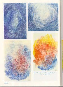 Tafel 67: Schichtübungen 02
in Bienenwachsfarben: Lichtgänge und Feuer
(5.-8. Schuljahr) Tafel 67: Schichtübungen 02 in
Bienenwachsfarben: Lichtgänge und Feuer (5.-8.
Schuljahr)