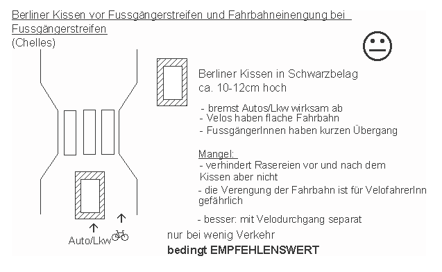 Chelles: Berliner Kissen
                    vor Fussg�ngerstreifen