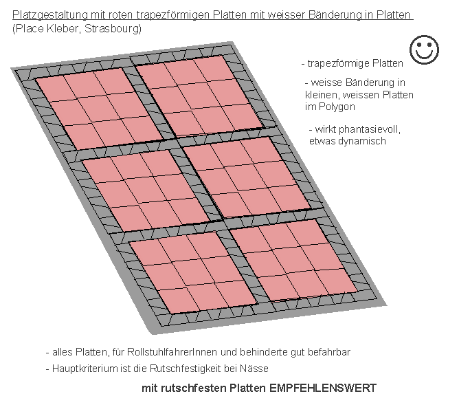 Strassburg / Strasbourg:
                    Platzgestaltung in Platten mit weissen B�ndern:
                    Place Kleber