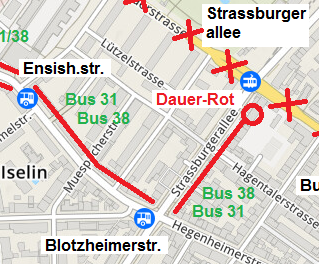 Karte Basel: Strassburgerallee mit
ABSICHTLICHEM Dauer-Rot provoziert Stau bis
zur Hegenheimerstrasse - feministischer
WAHNSINN! Karte Basel:
Strassburgerallee mit ABSICHTLICHEM
Dauer-Rot provoziert Stau bis zur
Hegenheimerstrasse - feministischer
WAHNSINN!