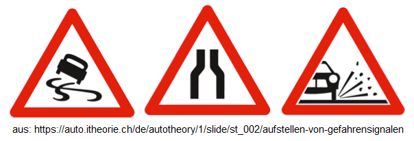 48. Das Aufstellen
                            von Gefahrensignalen