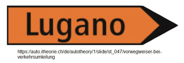 82.
                            Vorwegweiser: Provisorische Wegweiser f�r
                            Umleitungen