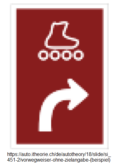 59. Hinweistafel: Vorwegweiser Kurve
für Fäg-Route 59. Hinweistafel:
Vorwegweiser Kurve für Fäg-Route