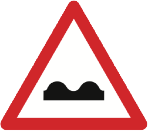 6. Gefahrensignal: Achtung Unebene
Fahrbahn (Art. 6) 6. Gefahrensignal:
Achtung Unebene Fahrbahn (Art. 6)