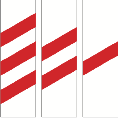 17. Gefahrensignal: Achtung
Distanzbalken (Art. 10) 17.
Gefahrensignal: Achtung Distanzbalken
(Art. 10)