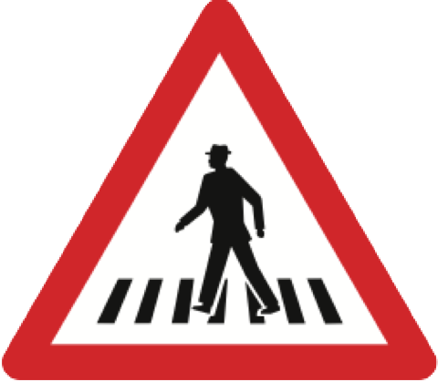 19. Gefahrensignal: Achtung
Fussgängerstreifen (Art. 11) 19.
Gefahrensignal: Achtung Fussgängerstreifen
(Art. 11)