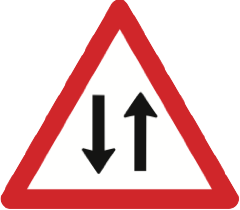 23. Gefahrensignal: Achtung
Gegenverkehr (Art. 13) 23.
Gefahrensignal: Achtung Gegenverkehr (Art.
13)