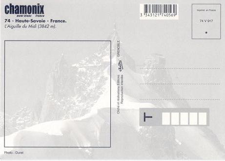 Chamonix Aiguille du Midi Rückseite Chamonix Aiguille du Midi Rückseite