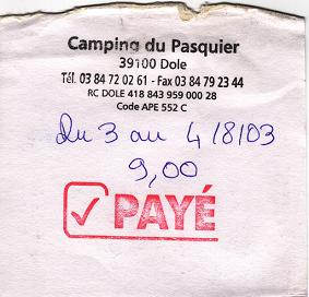 Dole Camping
                  Quittung