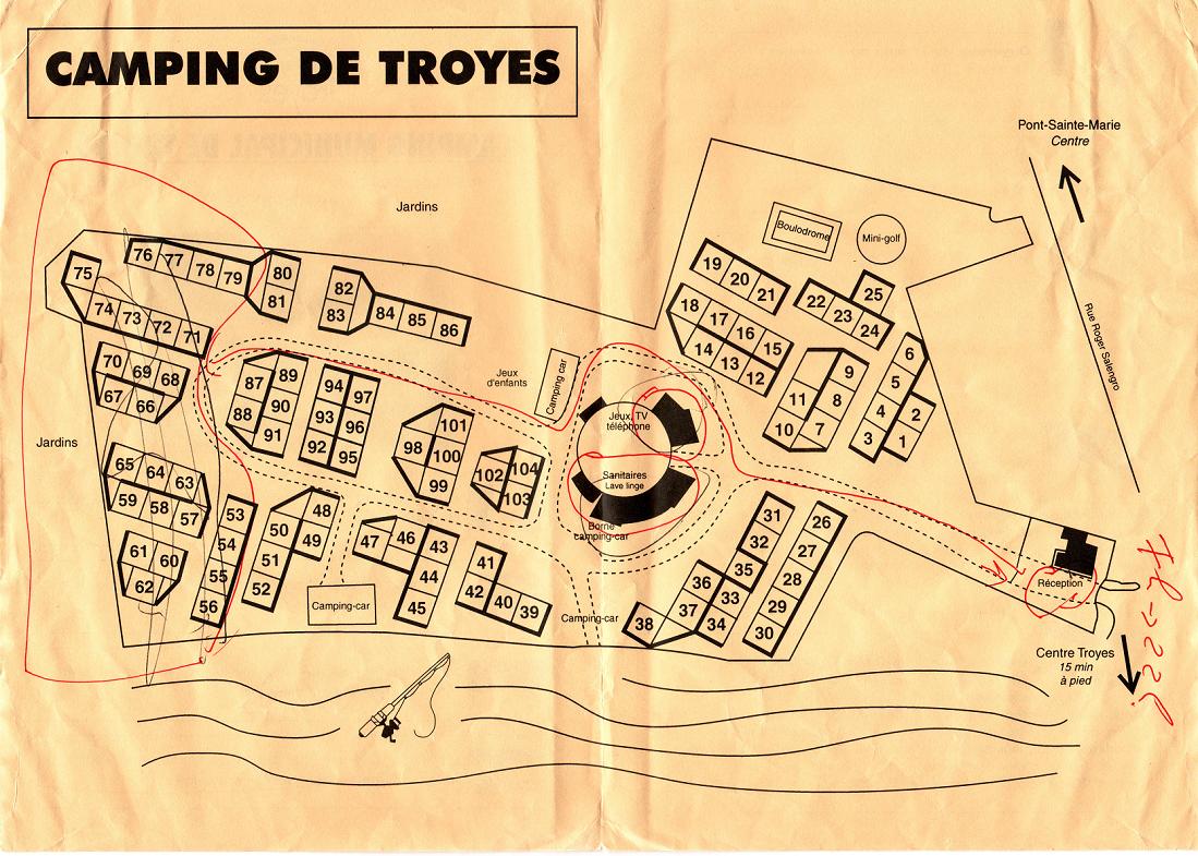 Troyes Camping Lageplan plan
