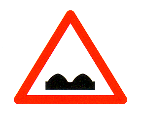 Verkehrszeichen Achtung Unebenheit