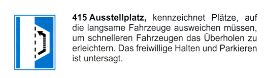 Verkehrszeichen: Hinweissignal
Ausstellplatz Verkehrszeichen: Hinweissignal Ausstellplatz