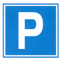 Verkehrszeichen: Hinweissignal Parkplatz Verkehrszeichen: Hinweissignal Parkplatz