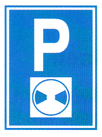 Verkehrszeichen: Hinweissignal
Parkplatz mit Parkscheibe Verkehrszeichen: Hinweissignal Parkplatz mit
Parkscheibe