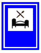 Verkehrszeichen: Hinweistafel Hotel / Motel