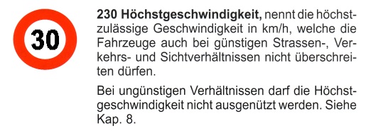 Verkehrszeichen: Vorschriftssignal maximale
                      Geschwindigkeit, H�chstgeschwindigkeit