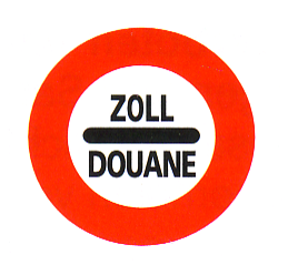 Verkehrszeichen: Vorschriftssignal Zoll