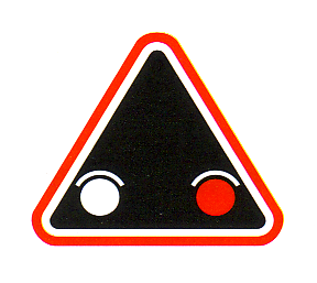 Verkehrszeichen: Bahn�bergang,
                      Wechselblinklicht