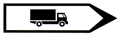 Verkehrszeichen: Wegweiser f�r Schwerverkehr