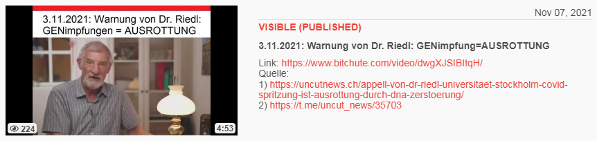 Widerstand mit WARNUNG im 4R: Dr. Riedl warnt klar:
                Diese GENimpfung ist die AUSROTTUNG