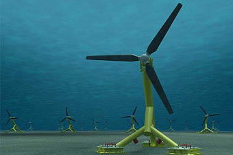 Gezeiten-Str�mungsturbine f�r
                                  Gezeitenparks der Firma
                                  "Hammerfest Str�m" bzw.
                                  "ANDRITZ HYDRO Hammerfest" -
                                  jede Gezeitenturbine leistet 1 MW pro
                                  Jahr