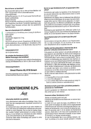 Beipackzettel der Mundsp�lung gegen
                Zahnfleischbluten "Dentohexin" 02