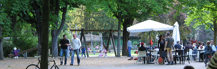 Restaurant next to a playground, for example
                      in Sch�tzenmattpark (Rifleman Meadow Park) in
                      Basel