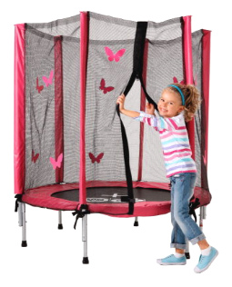 Trampoline 10a: trampoline with a
                            protective net with a diameter of 1.4 meter,
                            toys from Weltbild.de