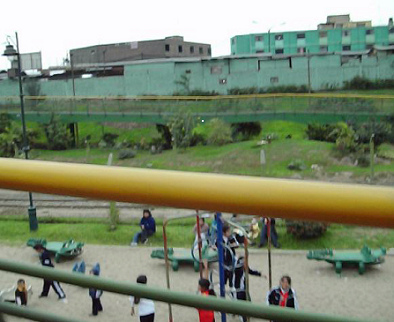 Fantas�a 07: bancos en
                            forma de cocodrilos en el parque Muralla en
                            Lima, Per�